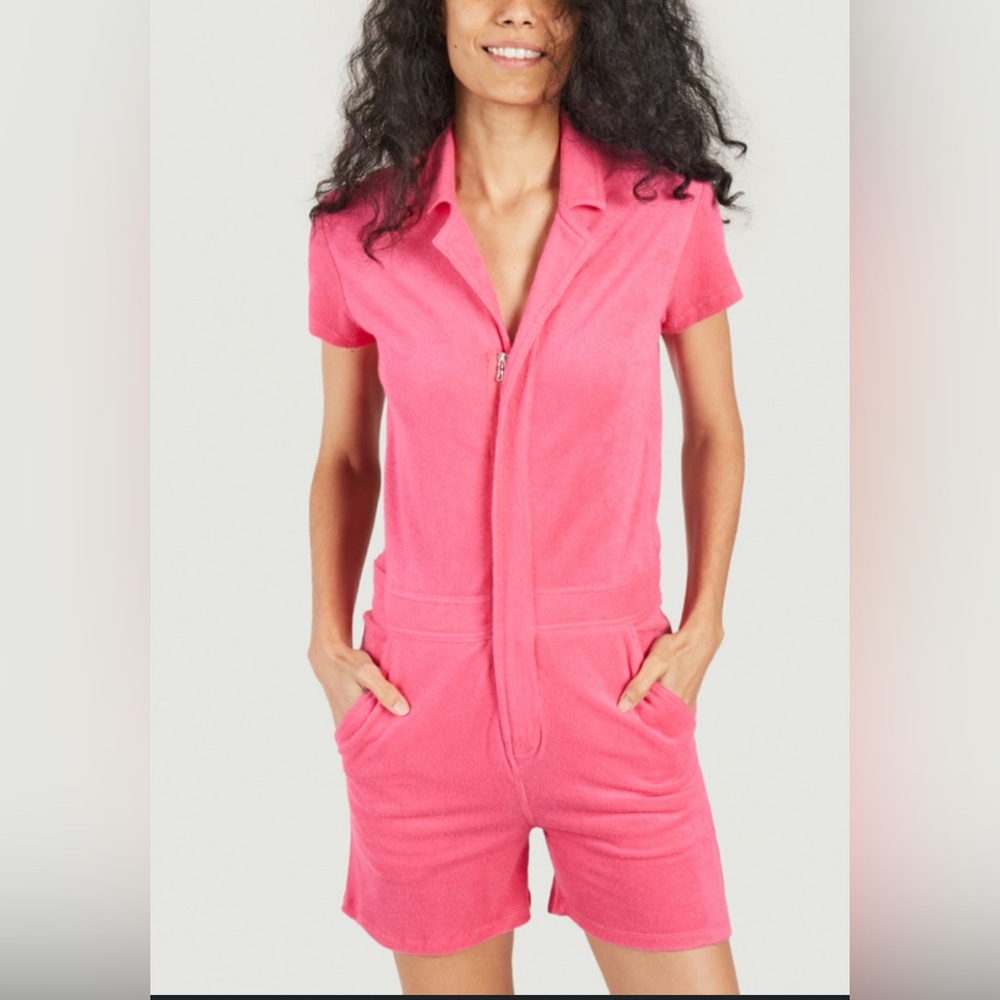 Majestic Fliatures Size 1 (XS) Pink Flamingo Romper